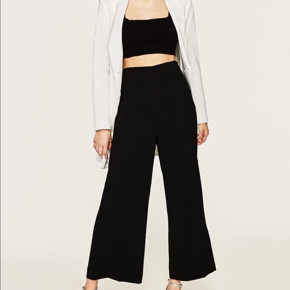 ZARA highwaist wideleg pants - Picture 1 of 5